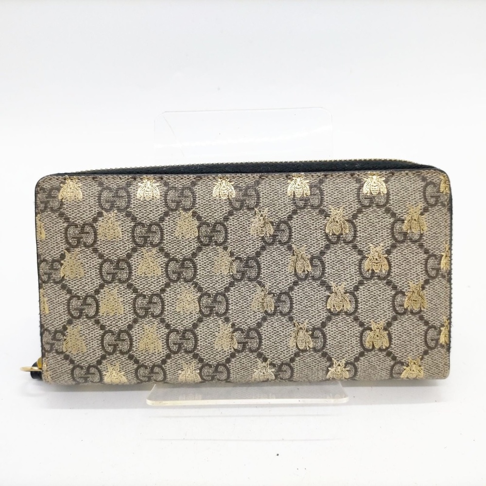 GUCCI - GG Supreme Bees Zip Around Wallet R1.219
